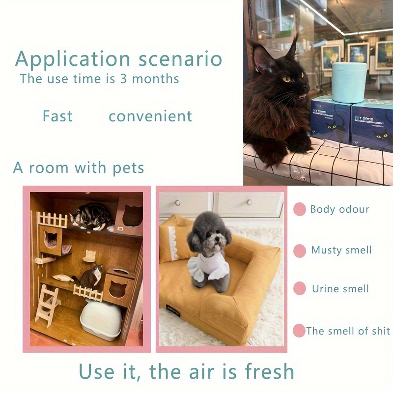 Cat Odor Eliminator 3 Months Air Purifying Spray For Litter Box & , Quickacting Deodorizer