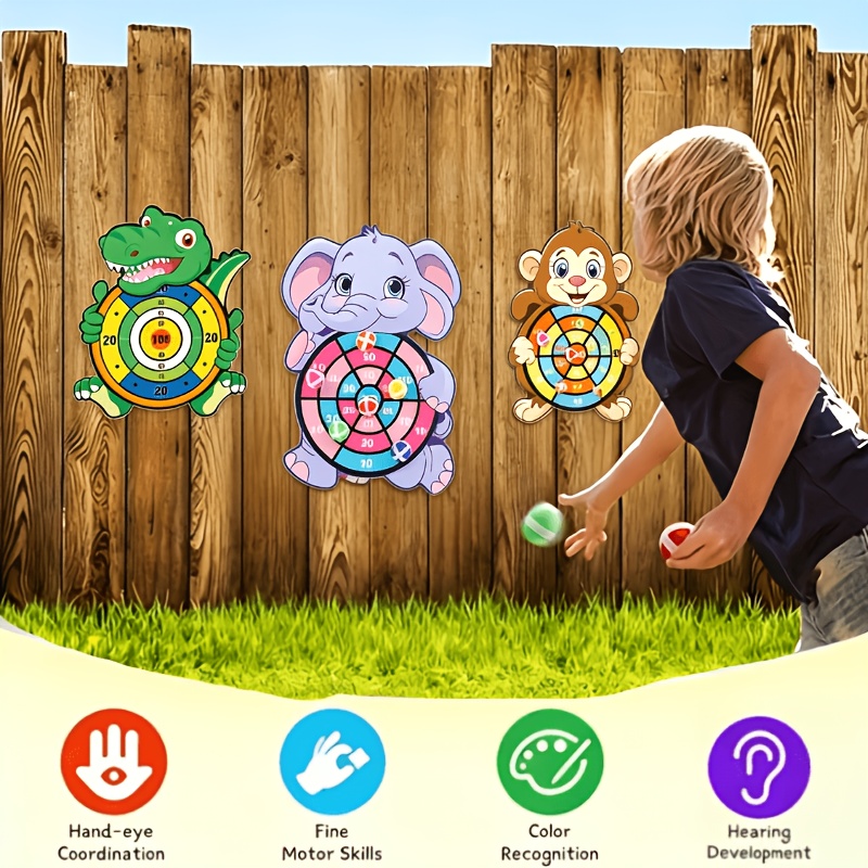 12pcs Colorful Sticky Ball Throwing Game Set