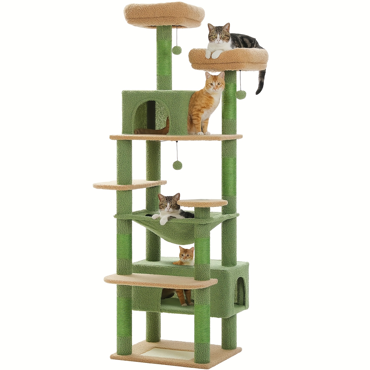 

Indulge Your Beloved Cat With Premium Comfort - Large 72 Inches Cat Tree And Tower: Scratching, Perching, And Napping Heaven