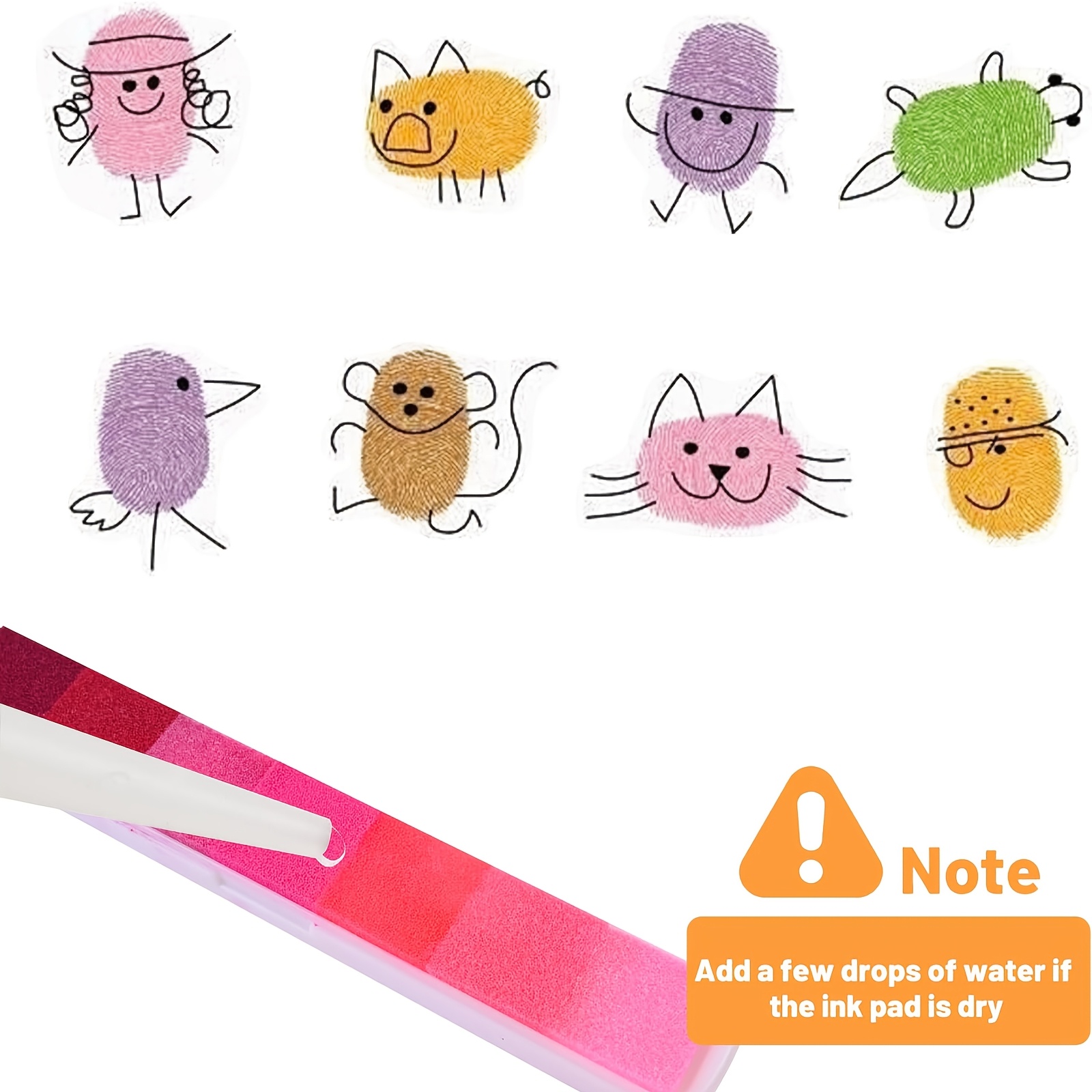 5pcs Long Strip Multicolor Ink Pads Set for DIY Projects