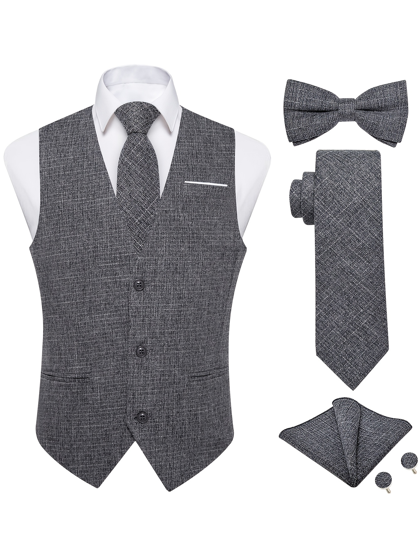 Stylish Solid Color Men s Suit Vest Formal Wear for     Office Use to Special Evening Parties