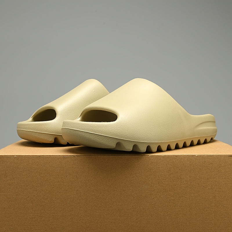 Men'S Non-Slip Soft Sole Summer Slides - Comfortable Indoor/Outdoor Flip-Flops for Couples, Lightweight EVA Material, Beige, Casual Footwear | Minimalist Design | Lightweight Slippers, House Slippers