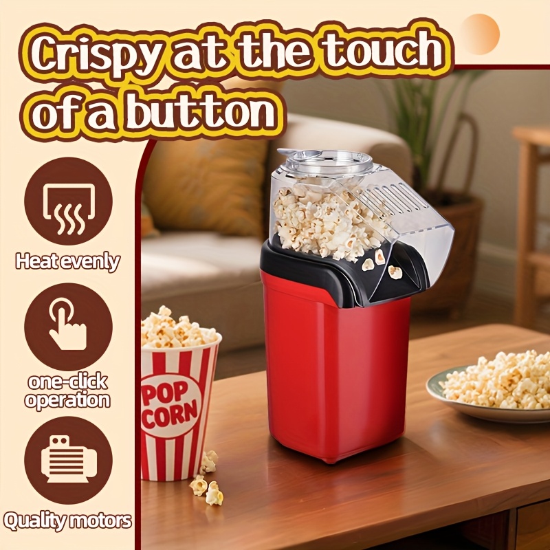 upgrade vortex hot air popcorn machine red black automatic Temu