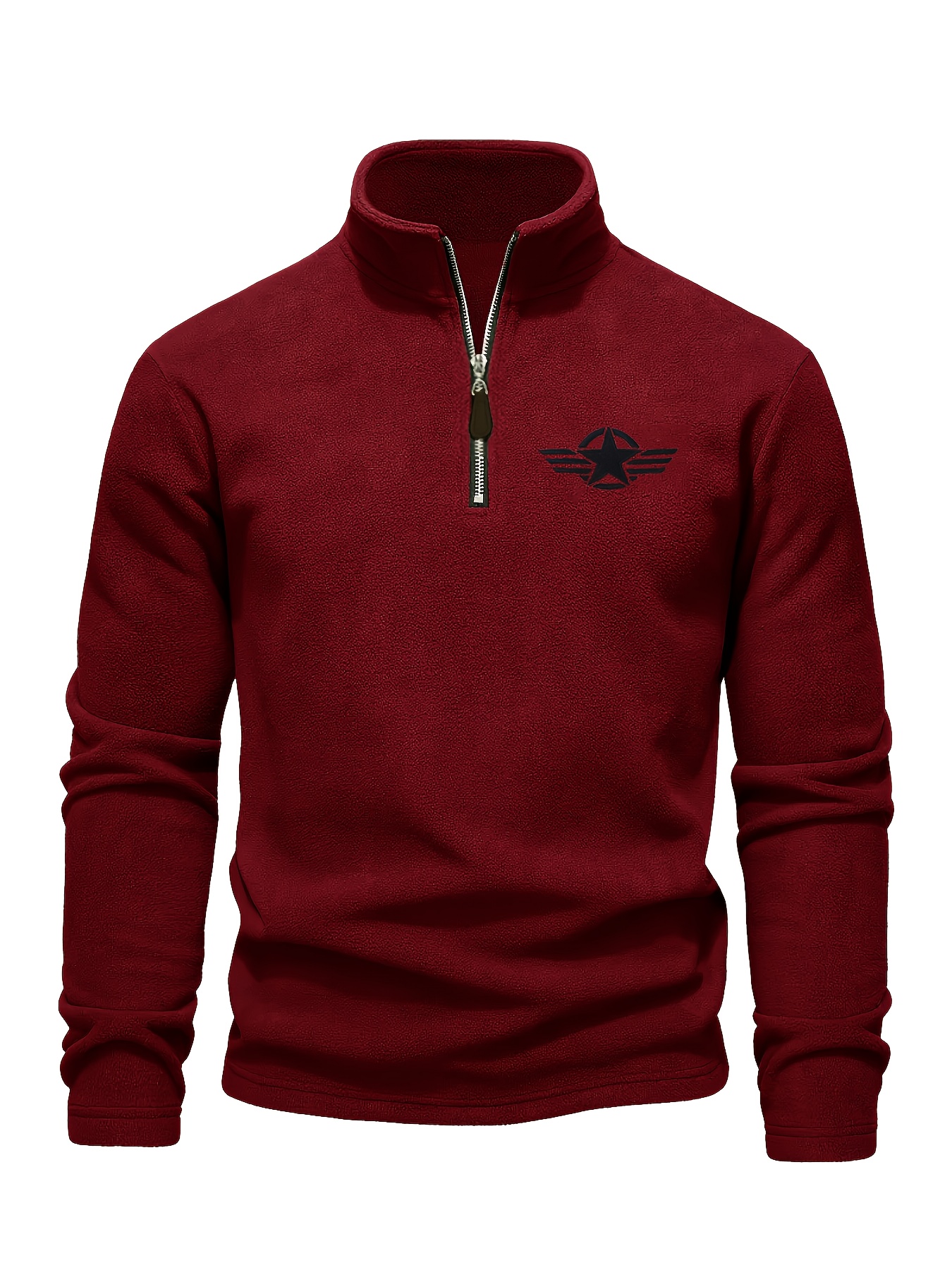 Women's Quarter Zip Pullover Sweatshirt – Stand Collar, Kangaroo Pocket, Long Sleeve Tunic