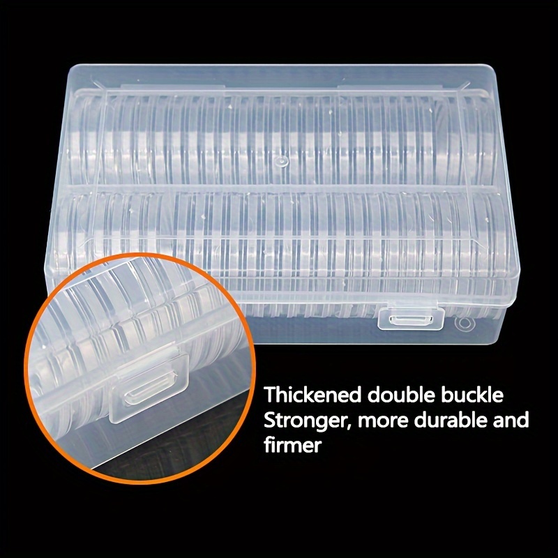 набор из 50 шт. (круглая коробка 40мм + внутренняя подкладка + коробка для хранения) коробка для коллекции  ,   для памятных  , круглая пластиковая коробка для  , коробка для военных медалей, принадлежности для коллекции  , товары для творчества и рукоделия подробные сведения 3