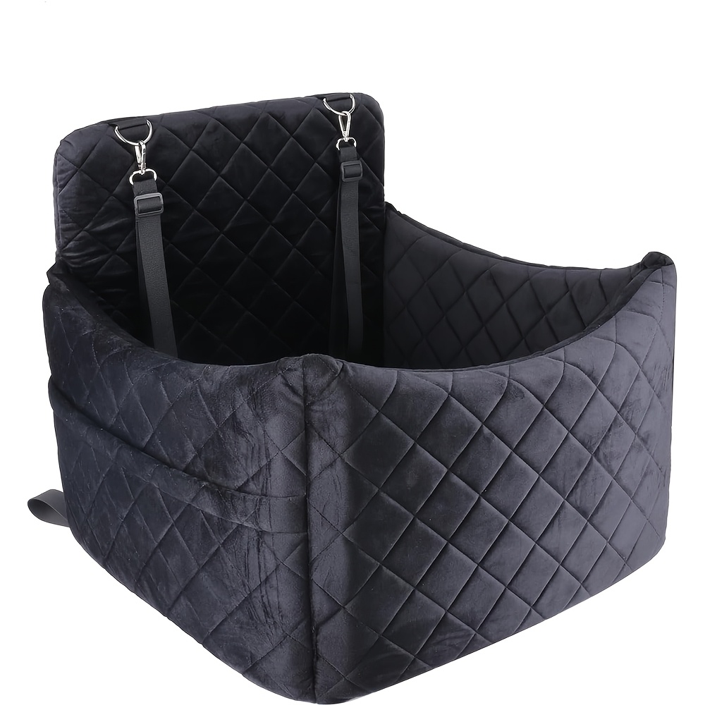 TEMU Memory Foam Dog Booster Car Seat For Small/medium Dogs Seat For Puppy Up To 20lbs Pet Car Seat With Seatbelt Channel Ultra Soft Fabric With