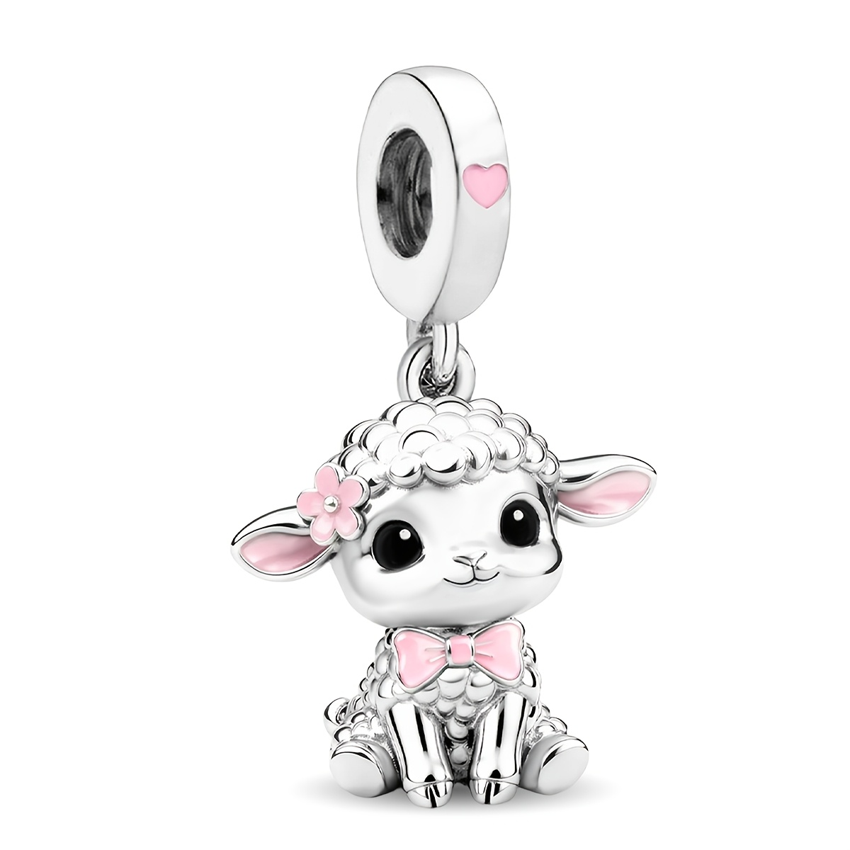 TEMU 1pc Pendentif pour Bijoux de Femme, Plaqué Argent 925, Additions de Fabrication de Bijoux de Printemps et d'Été Fête Anniversaire Saint-Valentin
