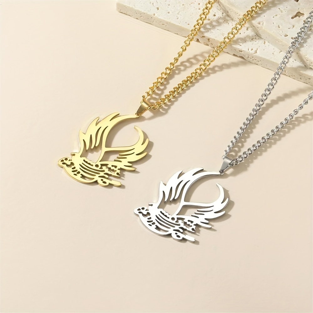 

Phoenix Pendent Necklace For Women Men, Stainless Steel Necklace Jewelry Holiday Gift
