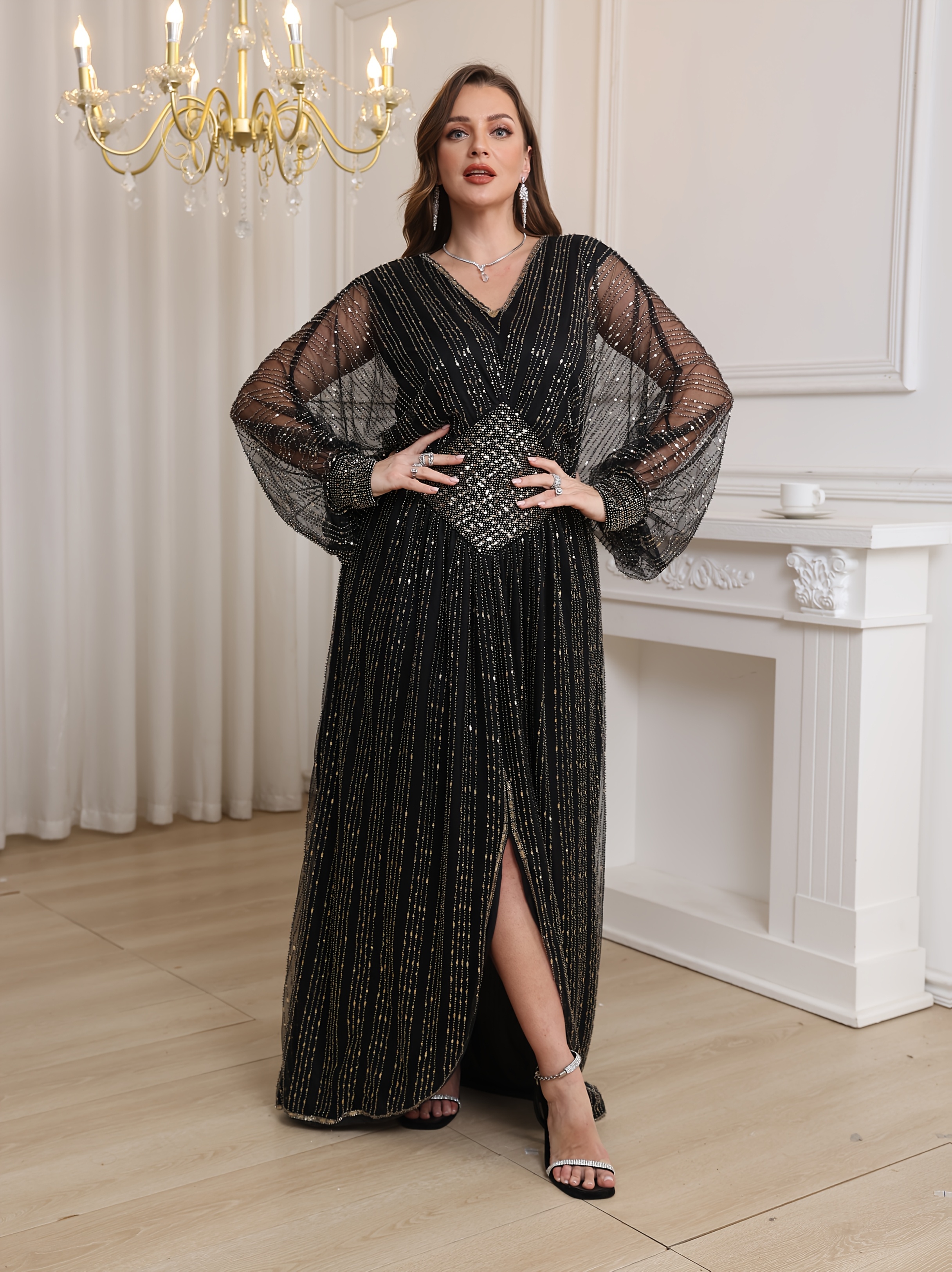 beaded dress plus size Primavera Couture 14074 Curvy Prom Dress Beaded Formal 20 / Ivory/Teal main image 1