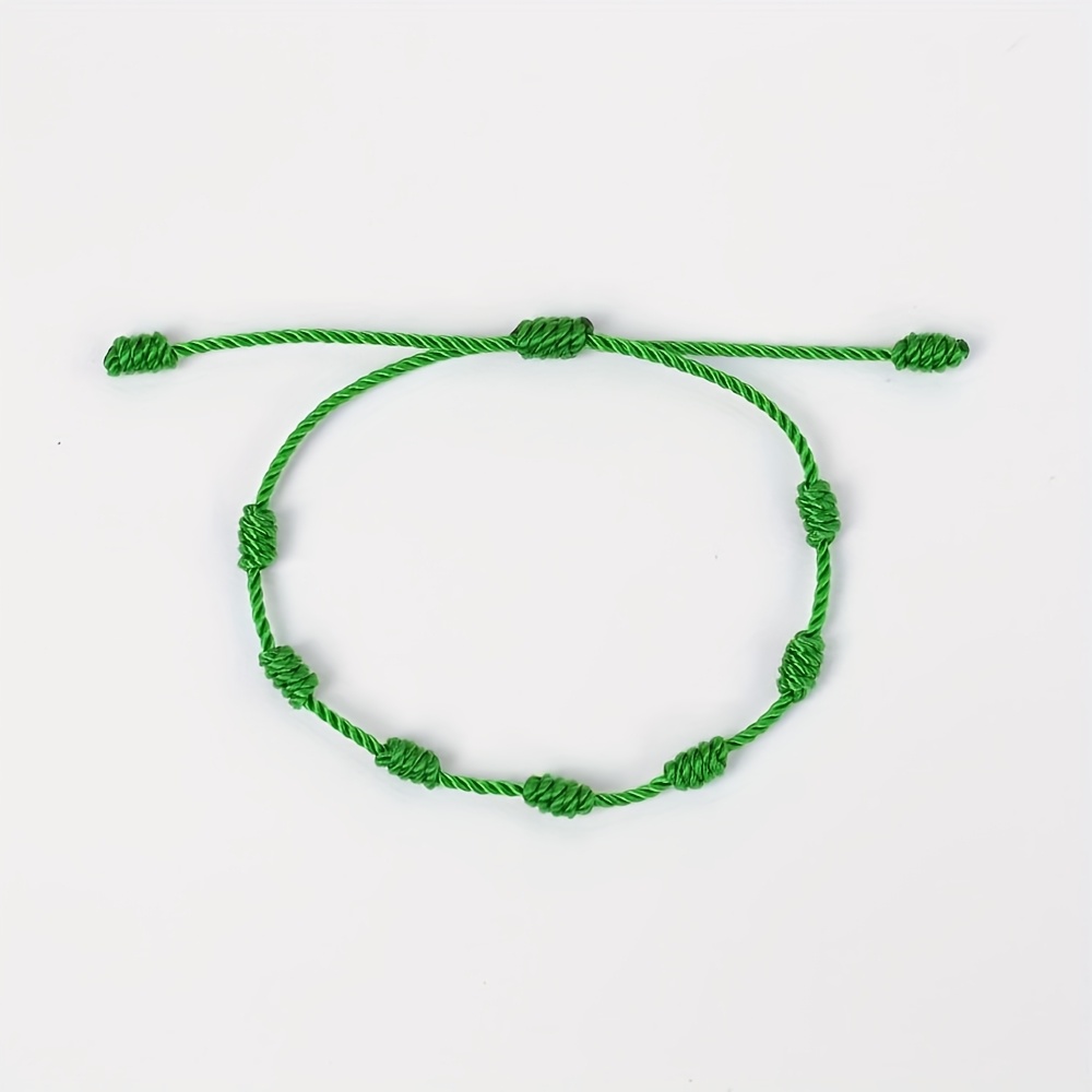 Adjustable Seven Knot Bracelet - Unisex - 10 Colors