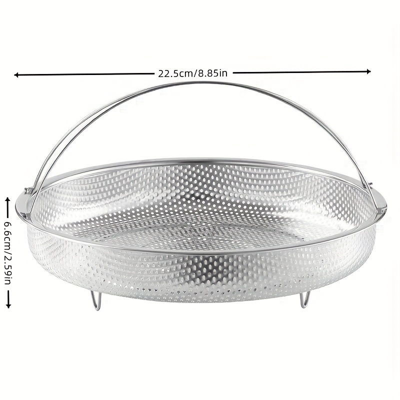 stainless steel kitchen strainer basket multi functional steamer for rice dumplings vegetables ideal for indoor outdoor use camping essentials durable kitchenware stainless steel basket