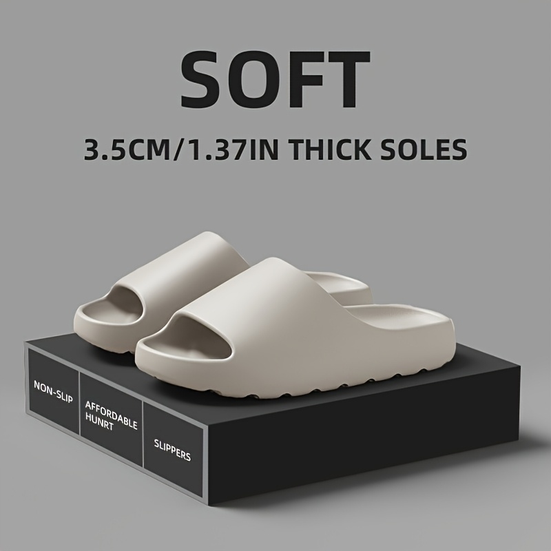 Women'S EVA Slip-On Slippers - Lightweight, Non-Slip, Soft Thick Sole, Casual Height Increase, All-Season Indoor Shoes, Black, Comfortable House Slippers | Soft Thick Sole Slippers | Slipon Comfort, House Slippers