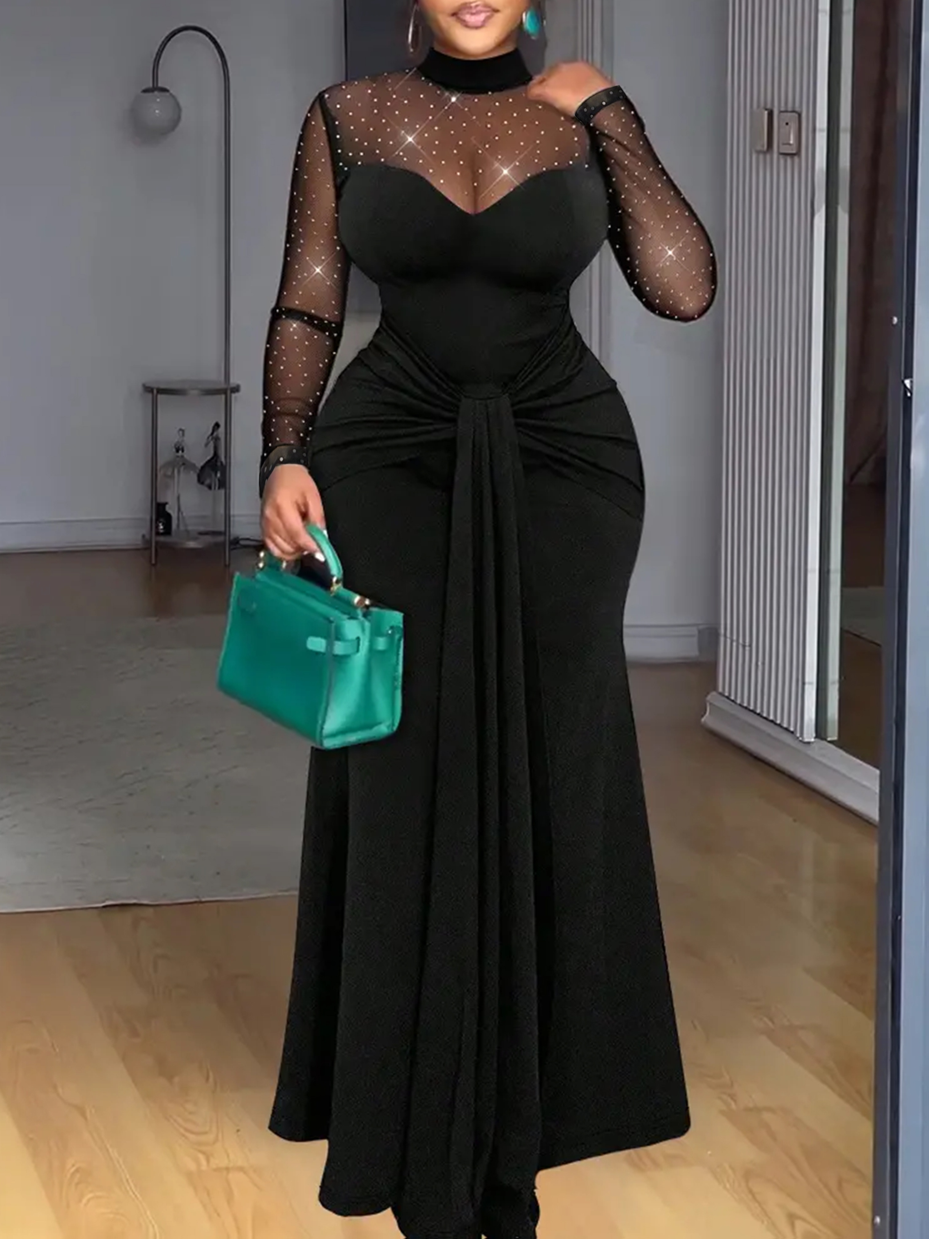 black dress long sold on Temu United States