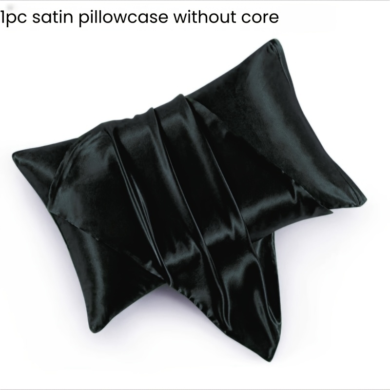 TEMU 1pc Soft Comfortable Satin Pillowcase - Envelope Closure - Skin And Hair Friendly