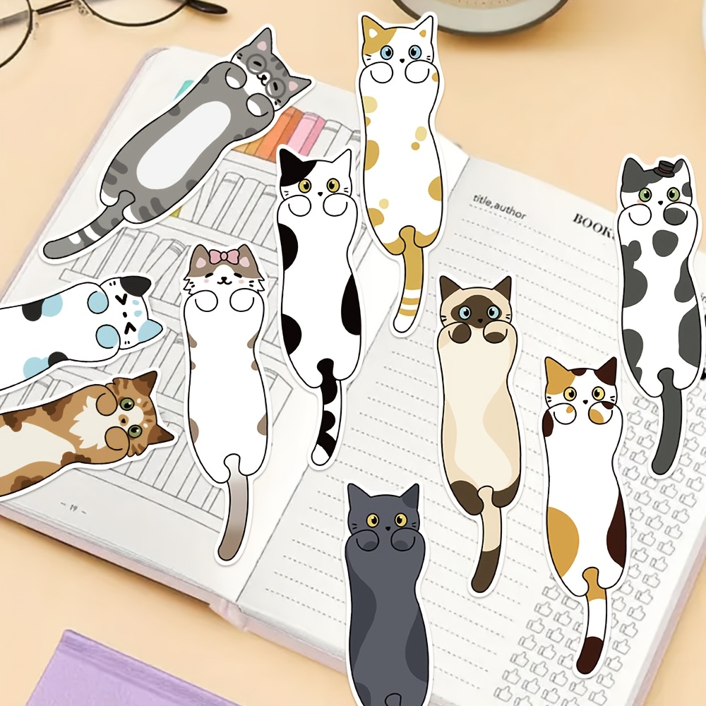 TEMU 30 Katten Boekenleggers | Papieren Boekenleggers voor Lezen, Notities Maken en Kantoorgebruik | Ideaal voor Studenten en Kantoorbenodigdheden |
