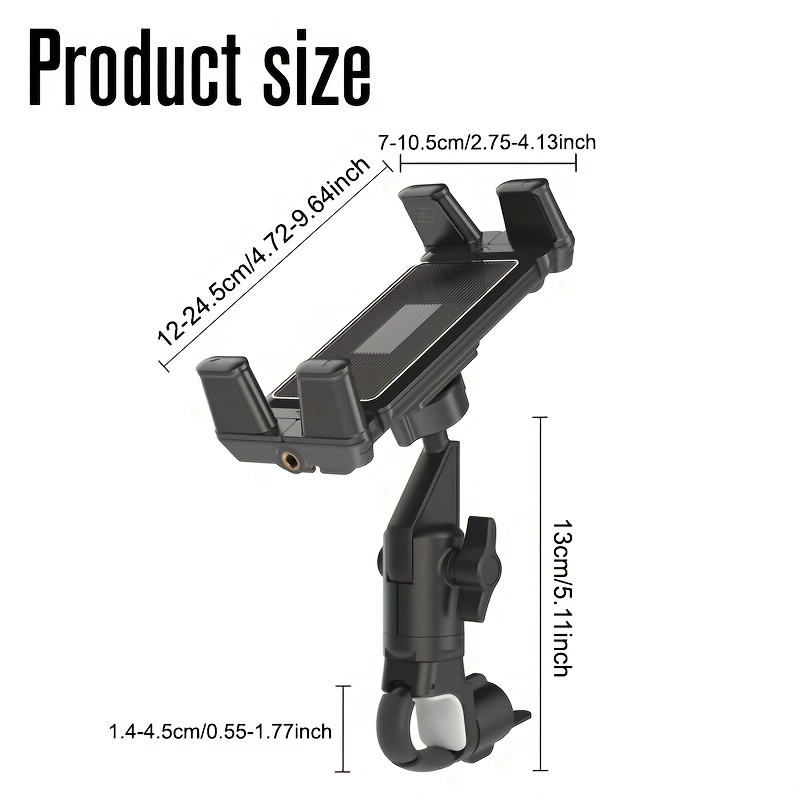 New Tablet Holder Phone Holder for Microphone Stand, Railing and Handlebar, Mic Music Stand Tablet Holder for Pad, Universal Smartphone Tablet Mic Stand Mount, Fits Devices from Screen Size 4.7 to 13 Inches