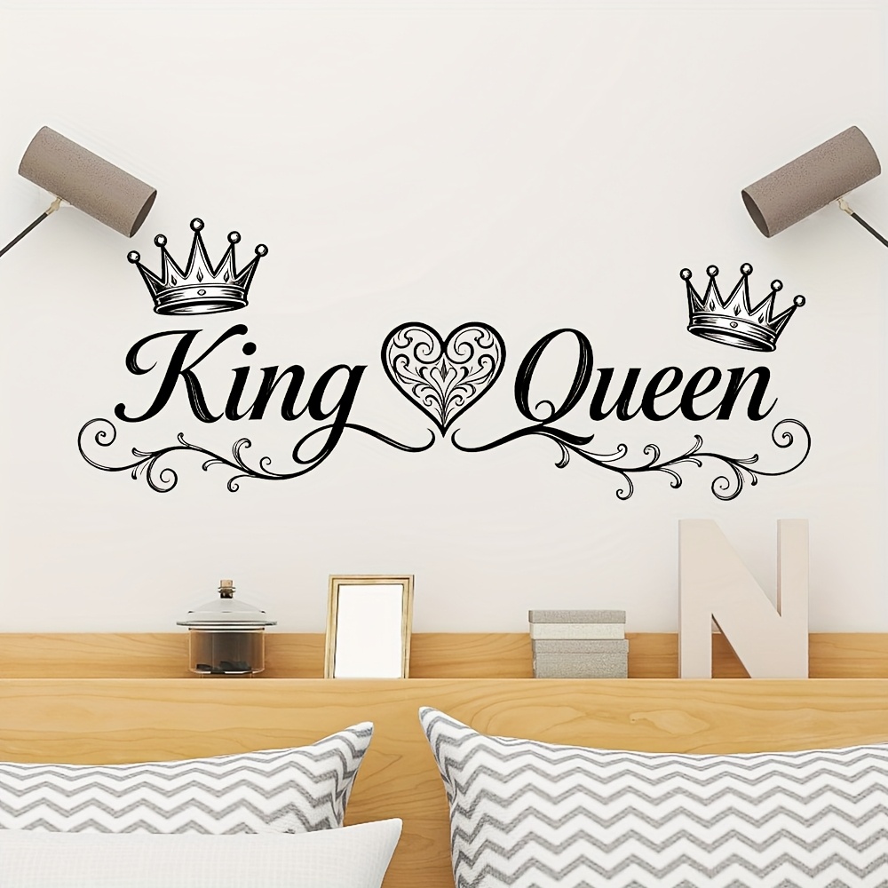 Image of With Crown And , Suitable For Living Room And Bedroom Decoration. , Irregularly Shaped Home Decoration Stickers, Removable Waterproof Stickers, Vinyl Embellishment Wall Stickers