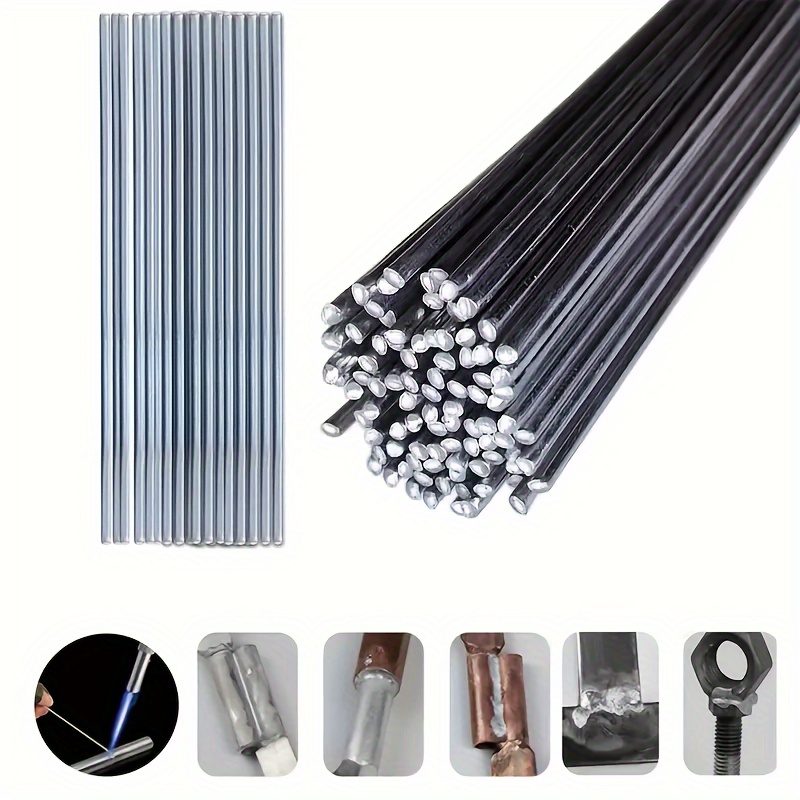 

10pcs 19.69inch Flux Aluminum Welding Rods, 1.6mm Diameter, Metal Welding Wire For Aluminum Water Repair, Low Temperature Welding Strips Without Need For Welding Powder