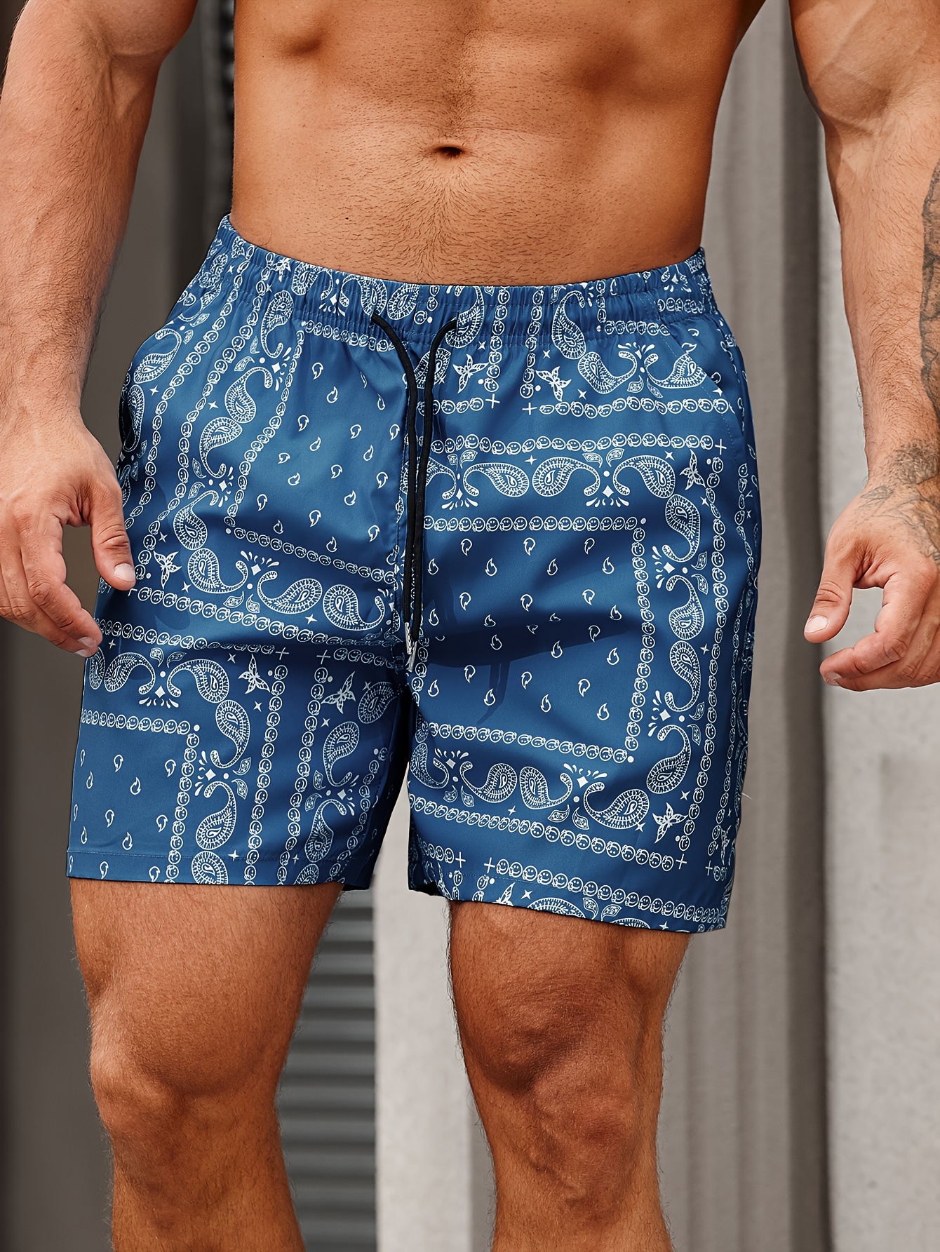 Men Shorts Drawstring Short Pants Casual Shorts Quick-Drying Shorts Printed  Shorts Swim Surfing Short Men's Clothing M-5XL 2022