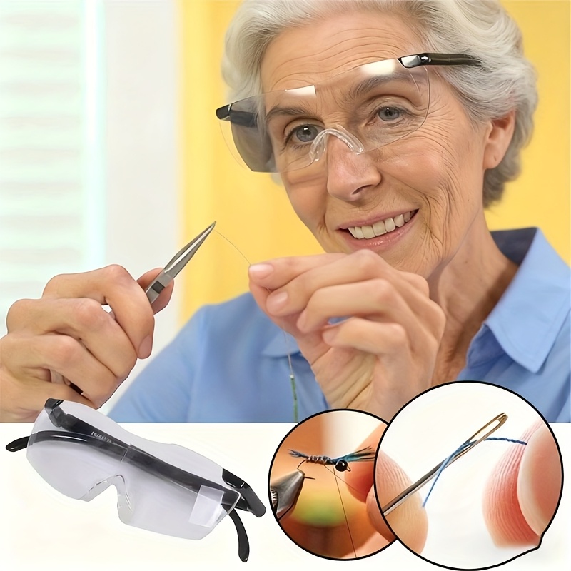 large lens portable magnifying glass 300 magnification handheld magnifier with frameless design free for reading crafting sewing diy ideal for tailors hobbyists pocket sized powerful magnifier no power needed Product details 0