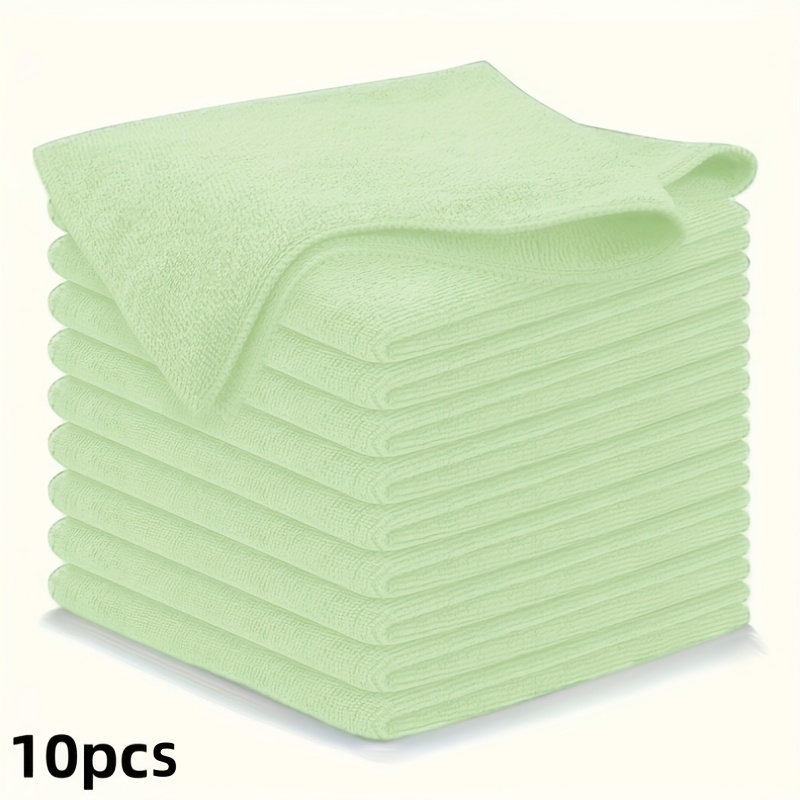 Image of 5/10//51pcs Kitchen Towels, Fiber Light Cloth Set, Strong Water Absorption, Soft And Stain-removing Cloth, For Cleaning Glass, Cooktops, Pots, Bowls, Faucets