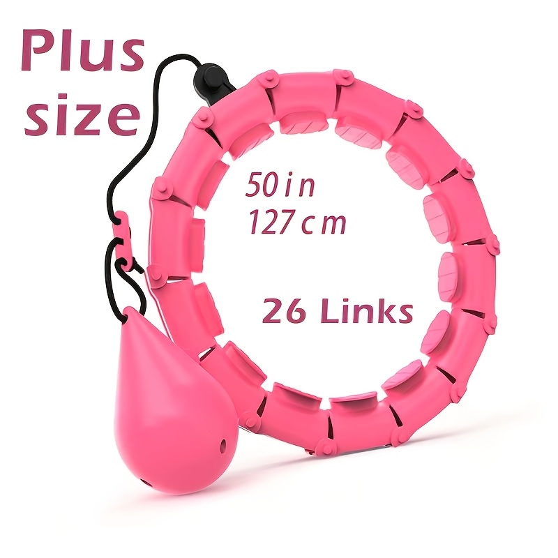 TEMU Cercle de Pilates grande taille 50 pouces avec boule, 26 sections de maillons amovibles, cercle intelligent rotatif à pour fitness à domicile,