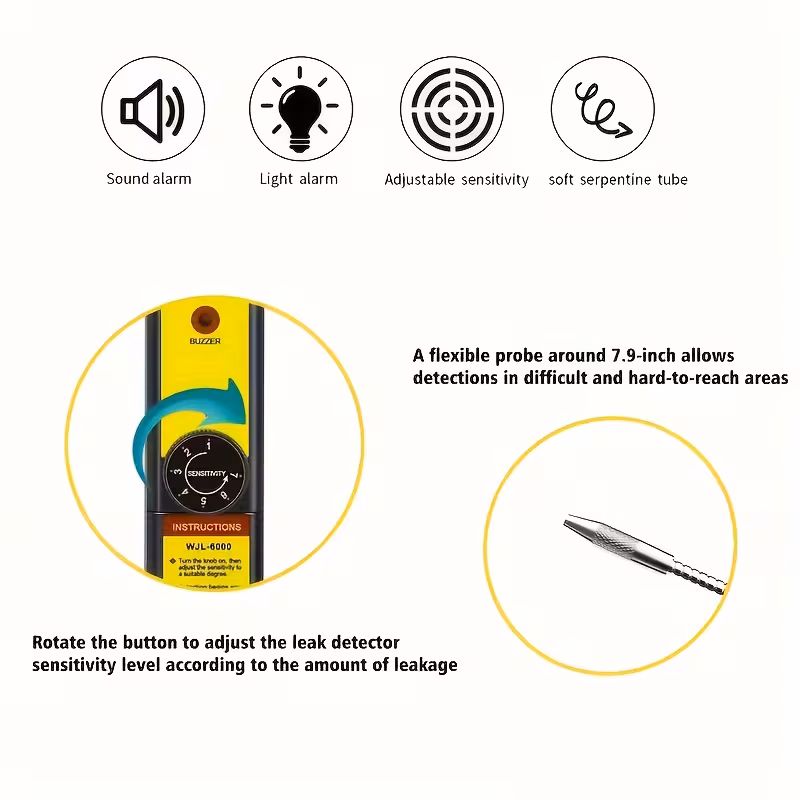 newly developed refrigerant fluoride leak detection instrument with indicator light halogen gas leak detection instrument suitable for halogen r134a r410a r22a air conditioning warm air ac Product details 4
