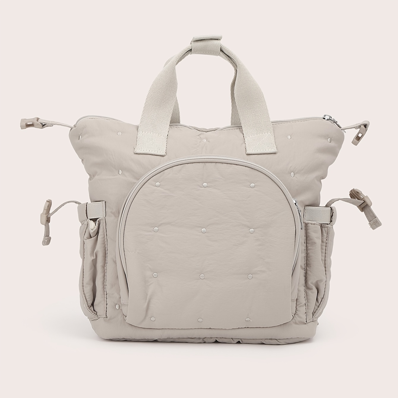 1pc womens diaper bag backpack fashionable parent bag lightweight mom storage bag for short trips     on one shoulder or hand diaper bag and insulation pocket gray 0