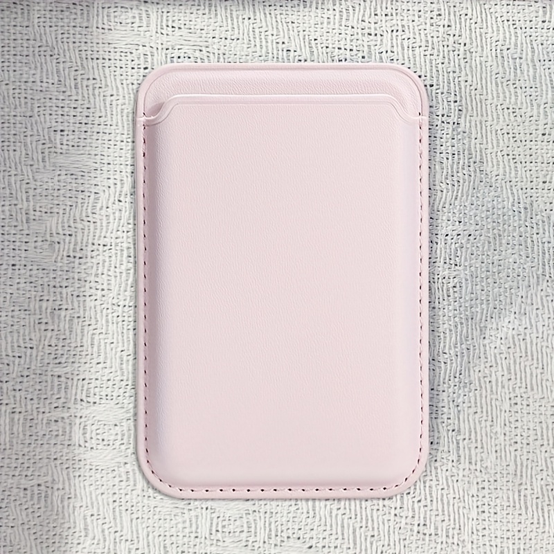 TEMU Synthetic Leather Magnetic Card Holder, Holds 2 Cards (e.g., Id, Bank, Credit Cards)