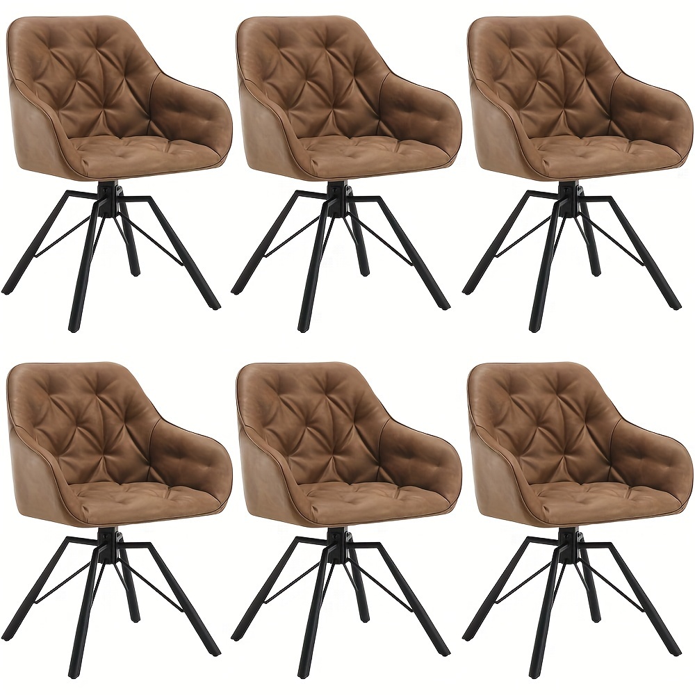 Rotating Dining Chair, Dining Table Chair, Kitchen Chair, Armchair With Backrest, Optional 4pcs/6pcs, Suitable For Living Room
