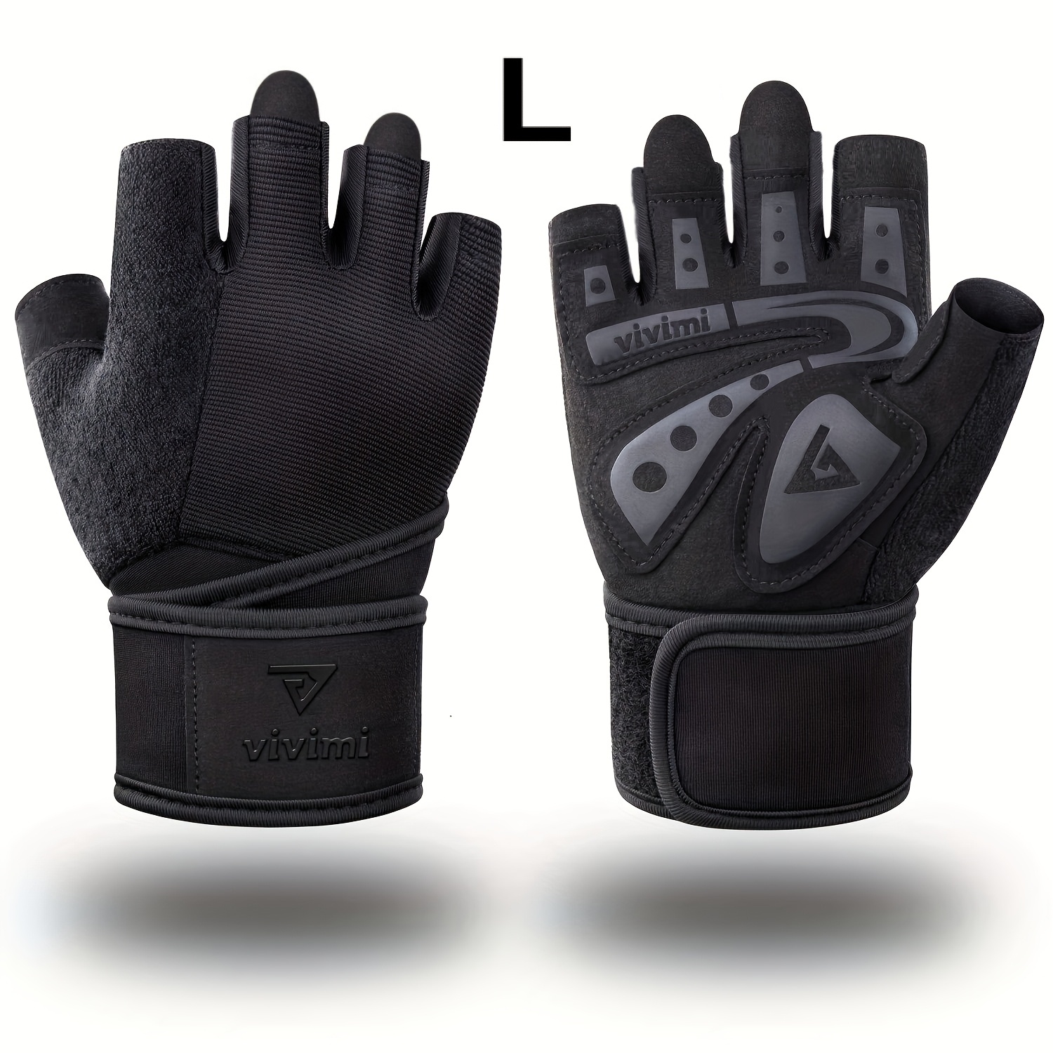 Image of A Pair Of Fitness Gloves With Wrist Support, Providing For Lifting, Training, And . Unisex Outdoor Sports Gloves