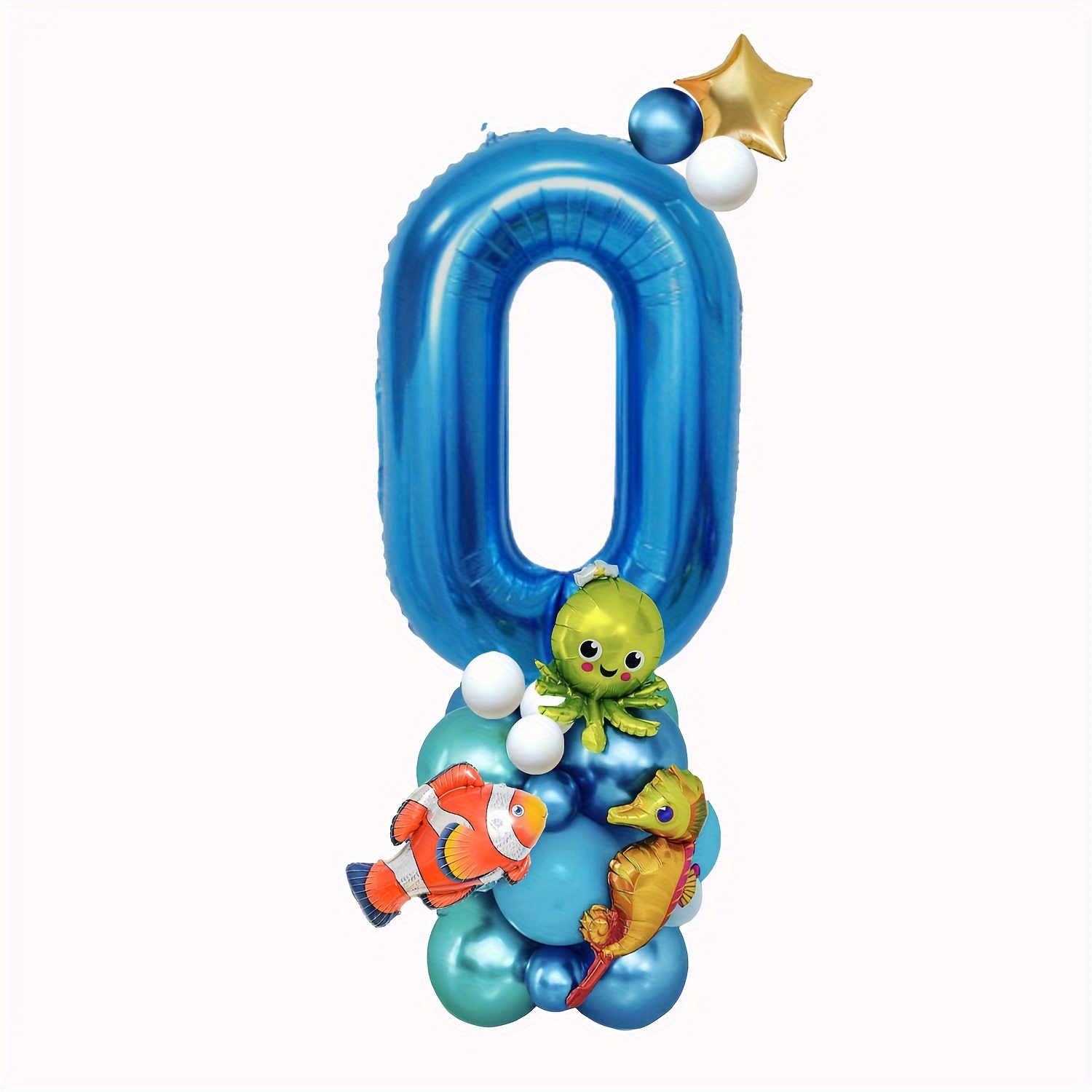 

Ocean-themed Party Balloon Set - 19pcs With Sea Animals, Fish, Seahorse & Octopus Foil Balloons For Birthdays, Weddings & Showers