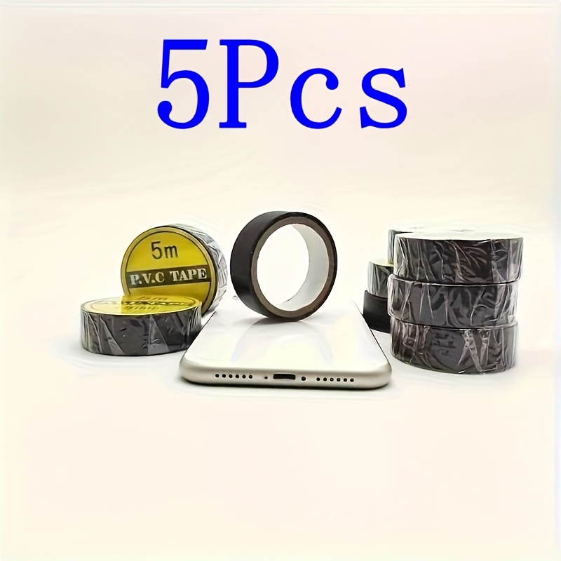 E-shop 5 Stück Premium Hochleistungs-, hitzebeständig , schwarz, langlebiges Hochtemperatur-, Hochleistungs-Isolierband für die Verkabelung von Geräten
