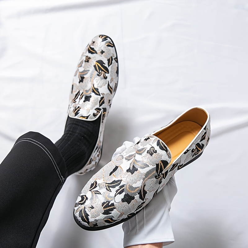 sachin and babi light blue dress Men Brown Embroidered Loafers – ShoeTree