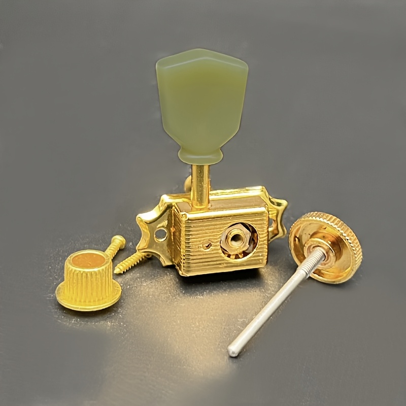 SAPHUE Vintage Style Locking Guitar Machine Heads , 3+3 Lock String Deluxe Tuning Key Pegs Tuners Set , 1:15 Ratio , Replacement for Electric Acoustic Folk Guitars , Elegant Tuning Keys Classic Tuner Design , Sturdy Construction Durable Tuners , Guitar Part