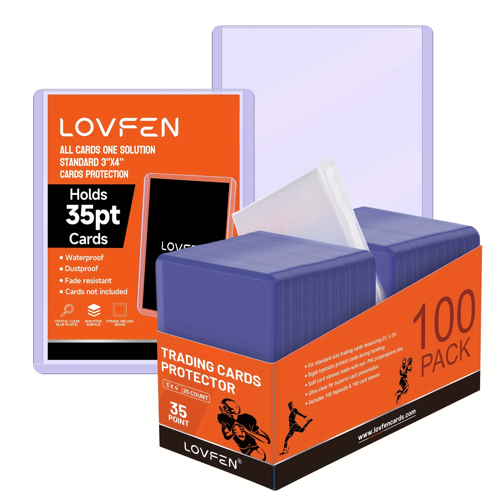 hard plastic card sleeves sold on Temu United States