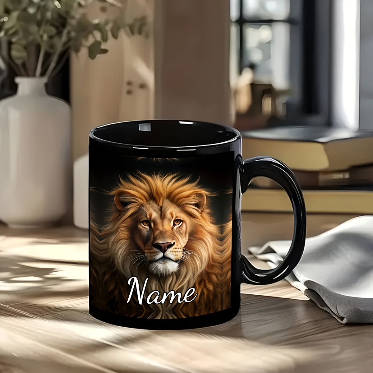 TEMU 1pc Customizable Ceramic Mug Personalized Name/text Coffee Cups- 11oz High Quality Ceramic Coffee Cup, Perfect For Drinks, Cute Mugs, Birthday