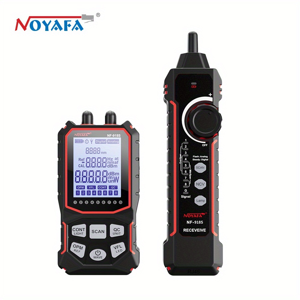 Noyafa Nf-918s Network Cable Tester With 6 Optical , Cable Toner Ethernet Cable Tester Rj45 Network Tester With 10mw Visual Fault Locator, Poe Tester Network Tools