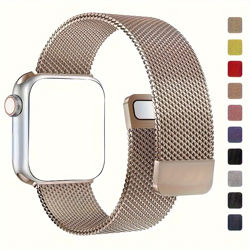 

Milanese Stainless Steel Strap For Watch: Compatible With Series 9/8/7/6/5/4/3/2/1/se/ultra - 49mm, 45mm, 44mm, 42mm, 40mm, 41mm