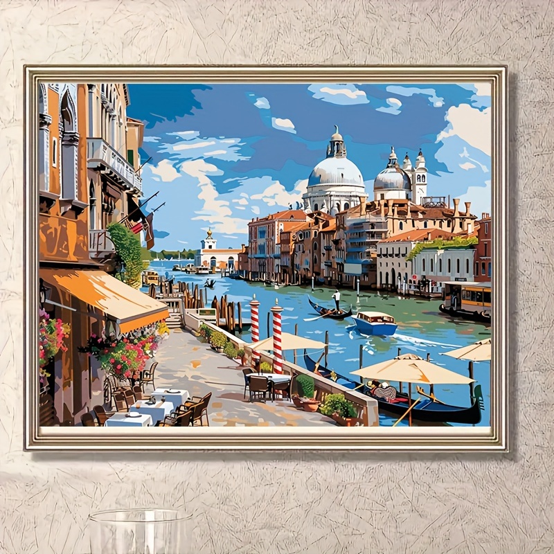 Image of 1pc Landscape Pattern 5d Round Diamond Painting Kit, 30 X 40 Cm/11.8 X 15.8 Inches, Diamond Painting Craft, Mosaic Decorative Craft Wall Art, Suitable For Beginners, Room Office Decor