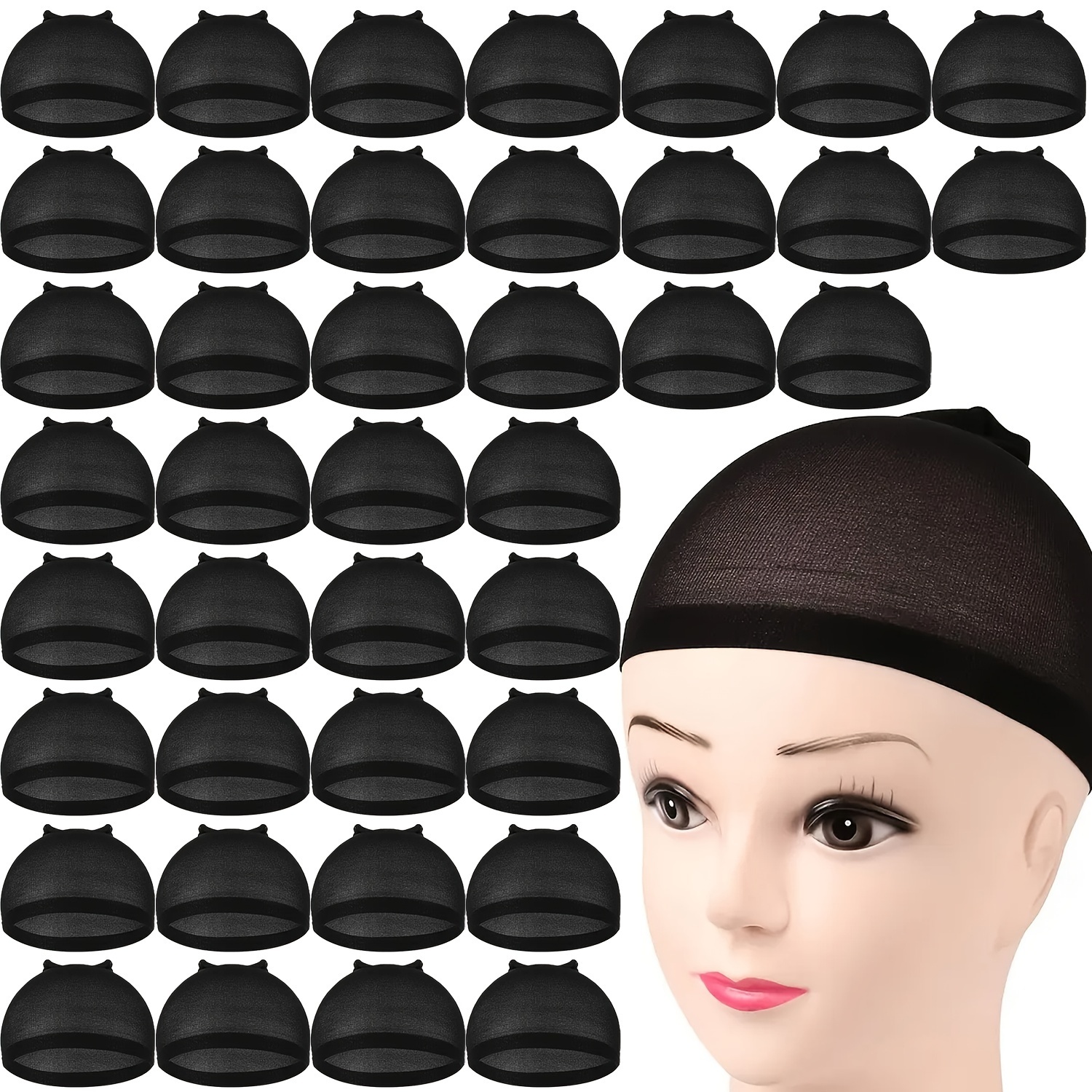 

40 Wig - Unisex Adult Wig Cap Set, , , Types And Lengths