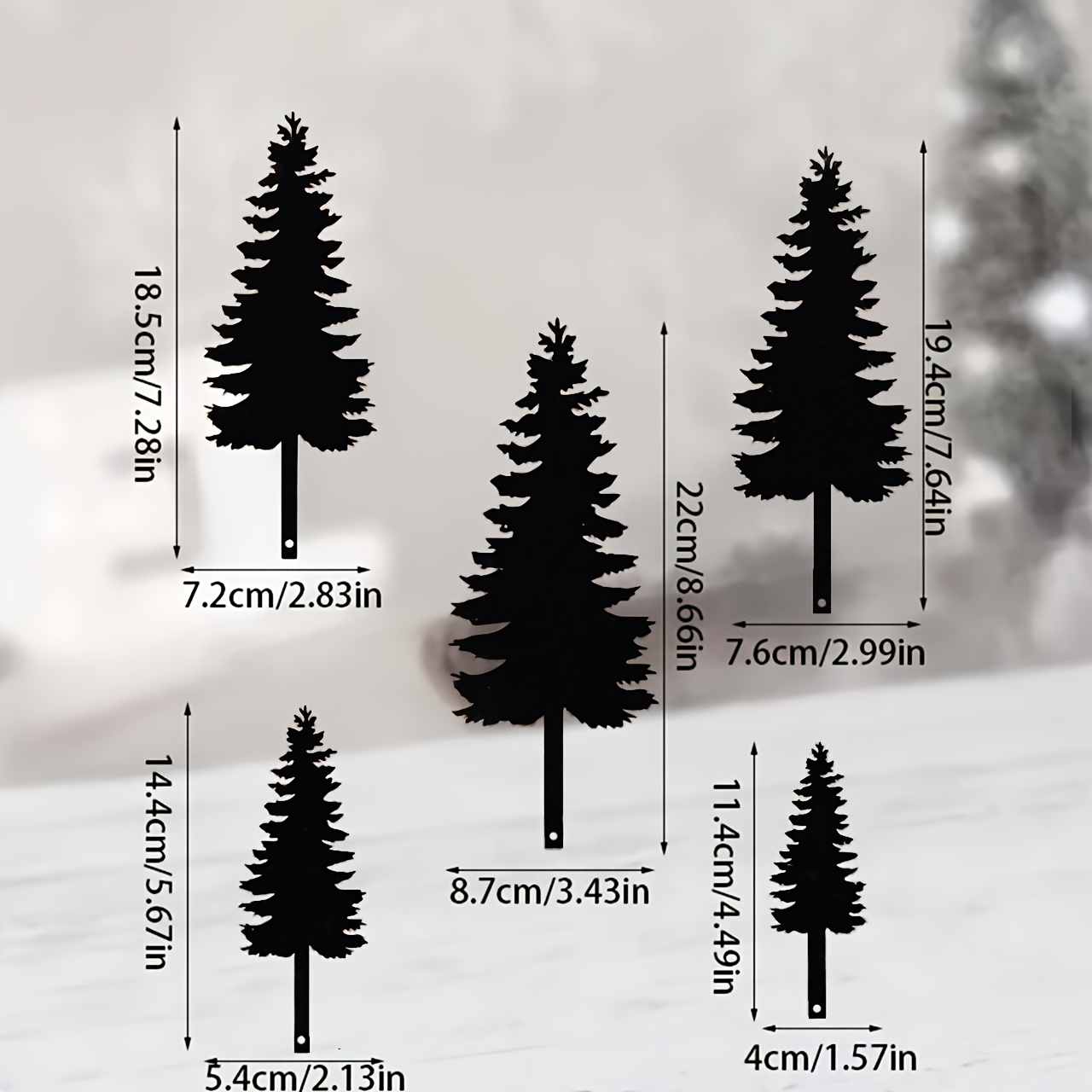 5pcs Rustic Black Metal Sculpture (no Base) - Indoor/outdoor Garden Art, Rustic Metal Decor For Home And Yard - Unique Holiday Gift Idea