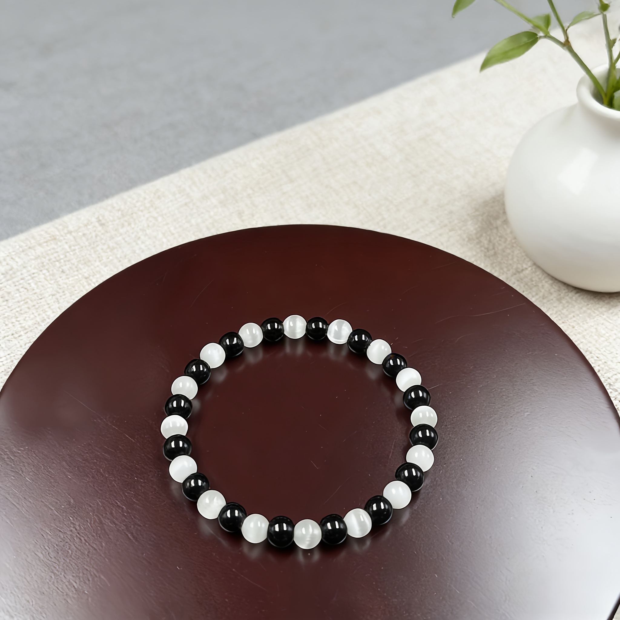 Korean-style /black Purification/grounding/protective Bracelet. Negative, While Black Stabilizes Aura. Wearing It A Sense Of Relaxation And . An Gift For , , Or Family