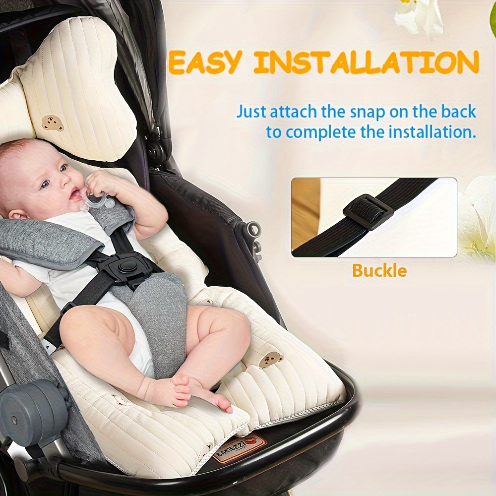 Soft Stroller Cushion for Youngsters, Cozy Beige