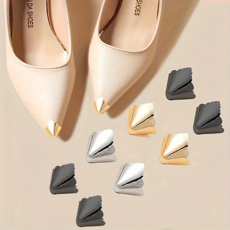 TEMU 8pcs Elegant Adjustable Pointed Toe Shoe Hats - Durable Pointed Toe Protectors, Easy Pointed Shape Exudes Temperament, Matching For Exquisite