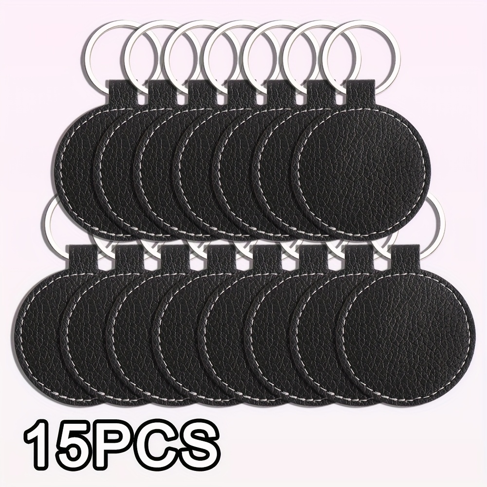 TEMU 15pcs Diy Handmade Craft Ornaments - Creative And Stylish Faux Leather Decoration Set, Simple Combination Charms For Pouches, Backpacks, Car
