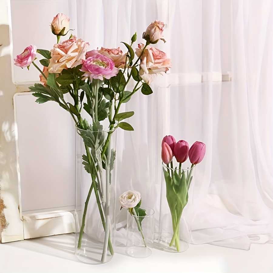 24pcs Glass Vase Set for Table Centerpiece, Modern Candle Holders