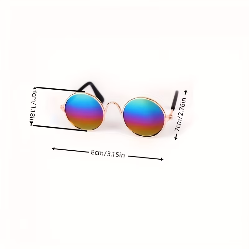 pet sunglasses vintage round shades for cats and small dogs fun photo accessory for your furry friend Product details 4