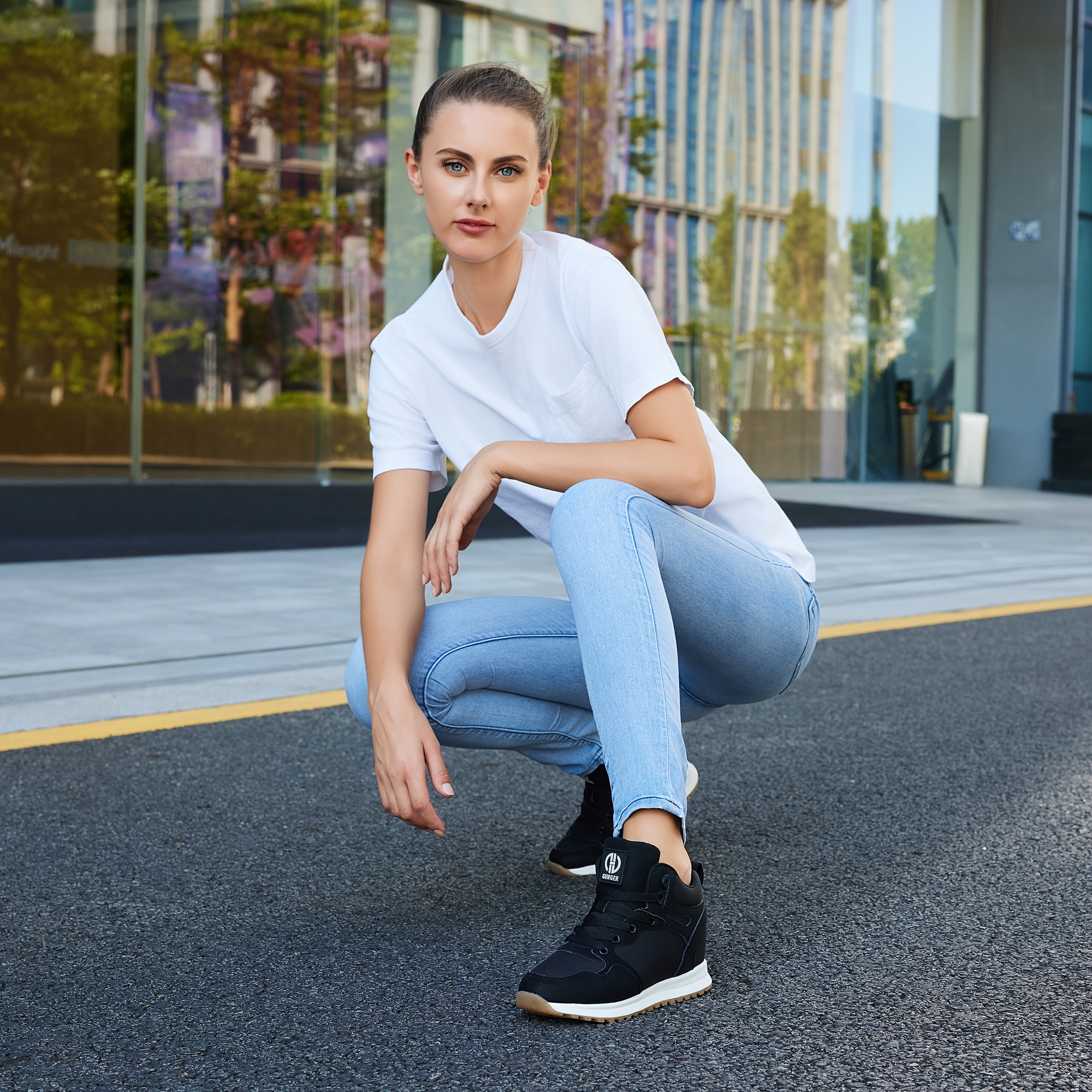 Sneakers Plateauschuhe Damen Mit Absatz 10CM Damen Chunky Sneakers