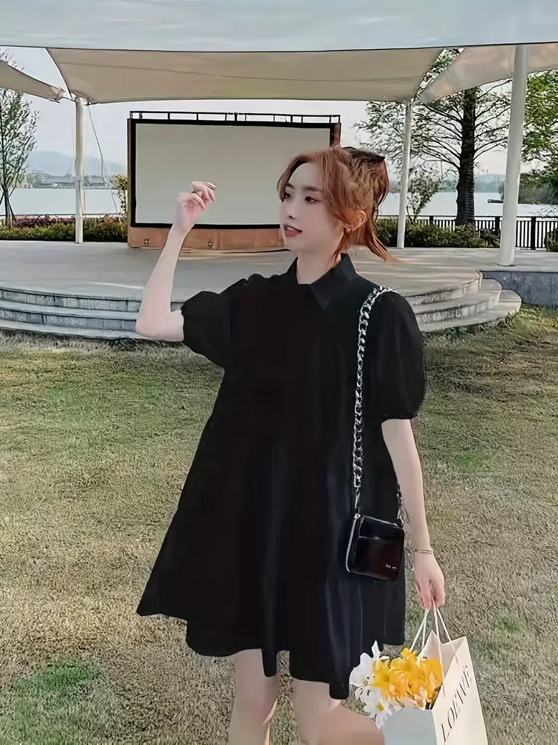 korean style shirt dress Boho Littles Edit